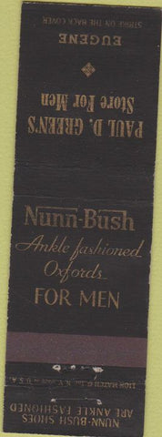 Matchbook Cover - Paul Greens Nunn Bush Shoes Eugene OR