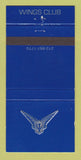 Matchbook Cover - Wings Club New York City 30 Strike