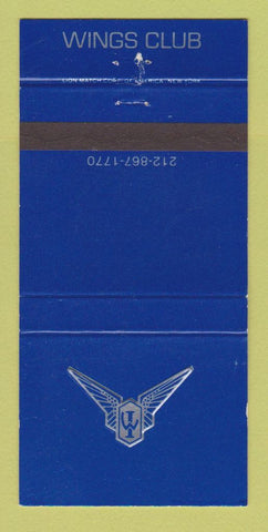Matchbook Cover - Wings Club New York City 30 Strike