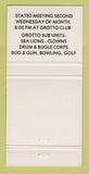 Matchbook Cover - Zal Gaz Grotto Ann Arbor MI 30 Strike