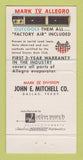 Matchbook Cover - Mark IV Auto Air Conditioning Toronto ON WEAR 30 Strike