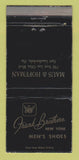 Matchbook Cover - Frank Brothers Shoes Maus Fort Lauderdale FL 30 Strike