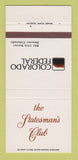 Matchbook Cover - Colorado Federal Statesman's Club Denver 30 Strike