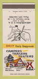 Matchbook Cover - KOA Camping Arkadelphia AR 30 Strike