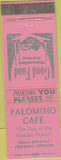 Matchbook Cover - Palomino Cafe Onbtario Oregon