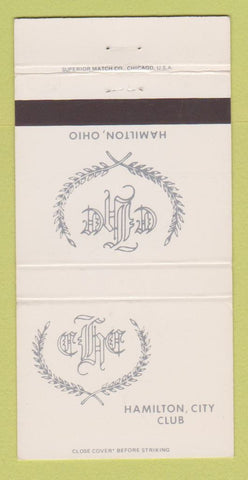 Matchbook Cover - Hamilton City Club OH 30 Strike