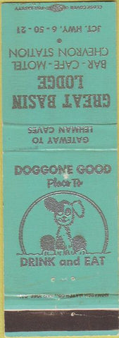 Matchbook Cover - Great Basin Lodge Cafe Chevron Gas UT