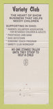 Matchbook Cover - Variety Club of Northern Ohio 30 Strike