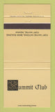 Matchbook Cover - Summit Club Fort Wayne IN 30 Strike