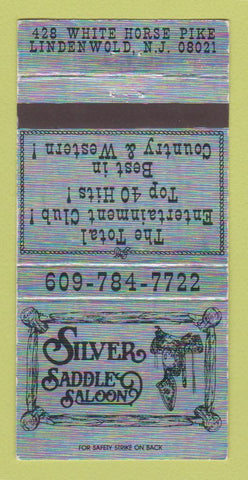 Matchbook Cover - Silver Saddle Saloon Lindenwold NJ 30 Strike