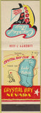 Matchbook Cover - Crystal Bay Club Casino Crystal Bay NV