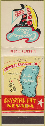 Matchbook Cover - Crystal Bay Club Casino Crystal Bay NV