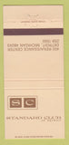 Matchbook Cover - Standard Club of Detroit MI 30 Strike