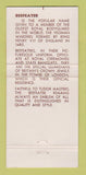Matchbook Cover - Beefeater Inn Beverly Hills CA WEAR 30 Strike
