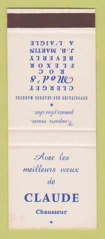 Matchbook Cover - Claude Shoes France SAMPLE #2