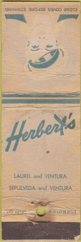 Matchbook Cover - Herbert's Las Angeles CA girlie POOR