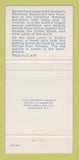 Matchbook Cover - Toronto ON Shriner's Memorial Monument Centre Island 30 Strike