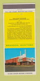 Matchbook Cover - Brandon Manitoba MB Industrial Commissioner 30 Strike