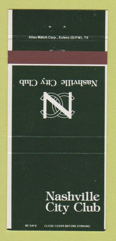 Matchbook Cover - Nashville City Club TN 30 Strike