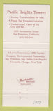 Matchbook Cover - Pacific Heights Towers San Francisco CA 30 Strike