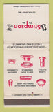 Matchbook Cover - Stimpson Fasteners Bayport NY Cranston RI WEAR 30 Strike