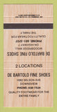 Matchbook Cover - De Bartolo Fine Shoes Downsview ON Woodbridge 30 Strike