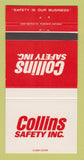 Matchbook Cover - Collins Safety Canada 30 Strike