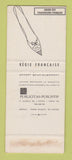 Matchbook Cover - Dilacq Chaussures Shoes Ville Nouvelle France SAMPLE