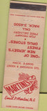 Matchbook Cover - Martini's Drug Store No Town NJ WEAR