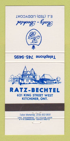 Matchbook Cover - Ratz Bechtel Kitchener ON 30 Strike