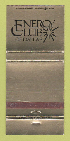 Matchbook Cover - Energy Club of Dallas TX 30 Strike