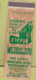 Matchbook Cover - Little Brown Jug Restaurant Gatlinburg TN