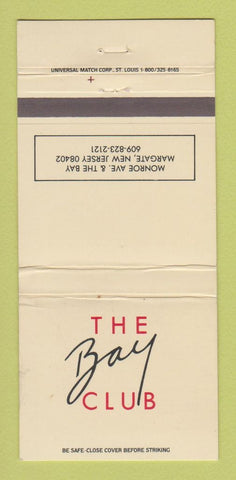 Matchbook Cover - The Bay Club Margate NJ WEAR 30 Strike