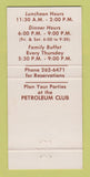 Matchbook Cover - Petroleum Club of Wichita KS 30 Strike