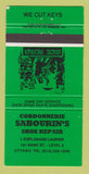 Matchbook Cover - Cordonnerie Sabourin's Shoe Repair Ottawa ON WEAR 30 Strike