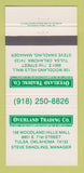Matchbook Cover - Overland Trading Tulsa OK Shoes 30 Strike
