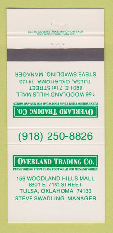Matchbook Cover - Overland Trading Tulsa OK Shoes 30 Strike