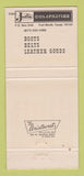 Matchbook Cover - Justin Boots Shoes Fort Worth TX 30 Strike