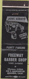 Matchbook Cover - Freeway Barber Shop Anaheim CA CREASE
