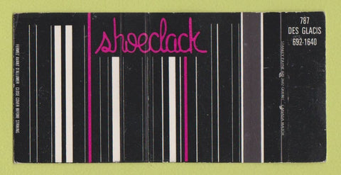 Matchbook Cover - Shoeclack QC shoes WEAR 30 Strike