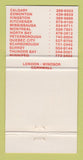 Matchbook Cover - Collins Safety Shoes Canada CHAIN 30 Strike