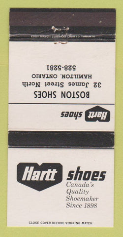 Matchbook Cover - Hart Shoes Boston Shoes Hamilton ON 30 Strike