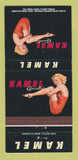 Matchbook Cover - Kamel Cigarettes girlie 30 Strike