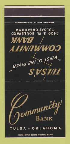 Matchbook Cover - Community Bank Tulsa OK 30 Strike