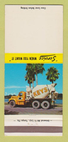 Matchbook Cover - Keys Cement Concrete St Petersburg FL 30 Strike