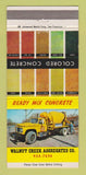 Matchbook Cover - Walnut Creek Aggregates Concrete CA 30 Strike