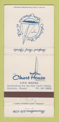 Matchbook Cover - Chart House Honolulu Hawaii San Francisco CA 30 Strike