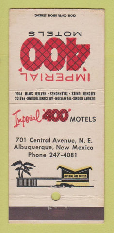 Matchbook Cover - Imperial 400 Motels Albuquerque NM 30 Strike