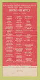 Matchbook Cover - Imperial 400 Motels Las Cruces NM 30 Strike