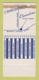 Matchbook Cover - Channelview State Bank TX WEAR 30 Strike